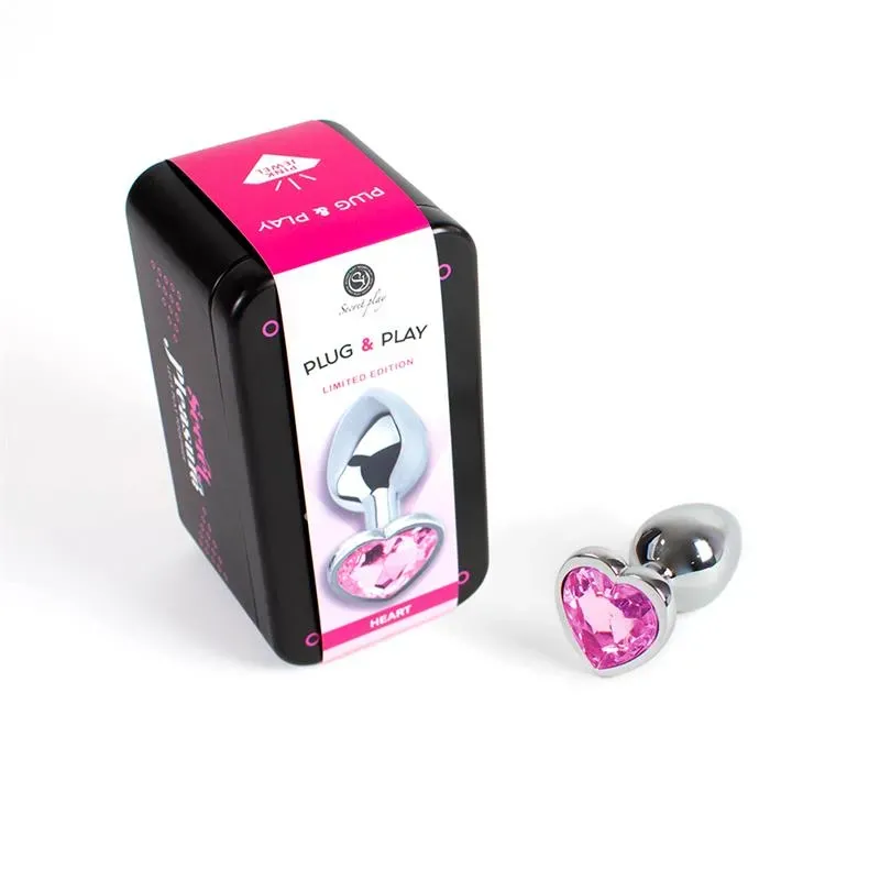 Plug Anal de Metal Corazón Fuchsia Talla S – Anal