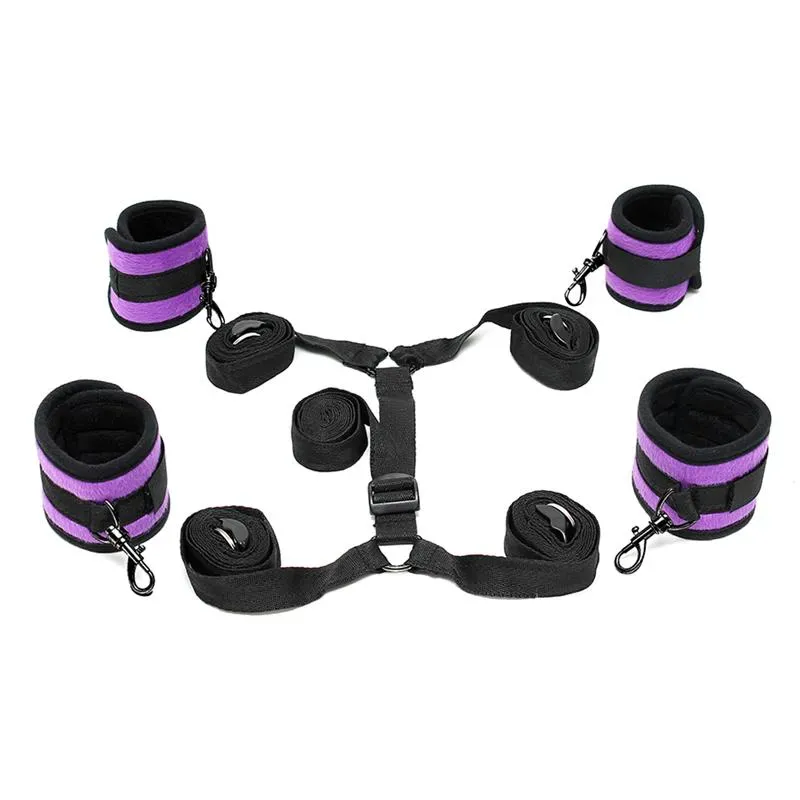Correas de Restricción para la Cama Púrpura – BDSM/Ataduras