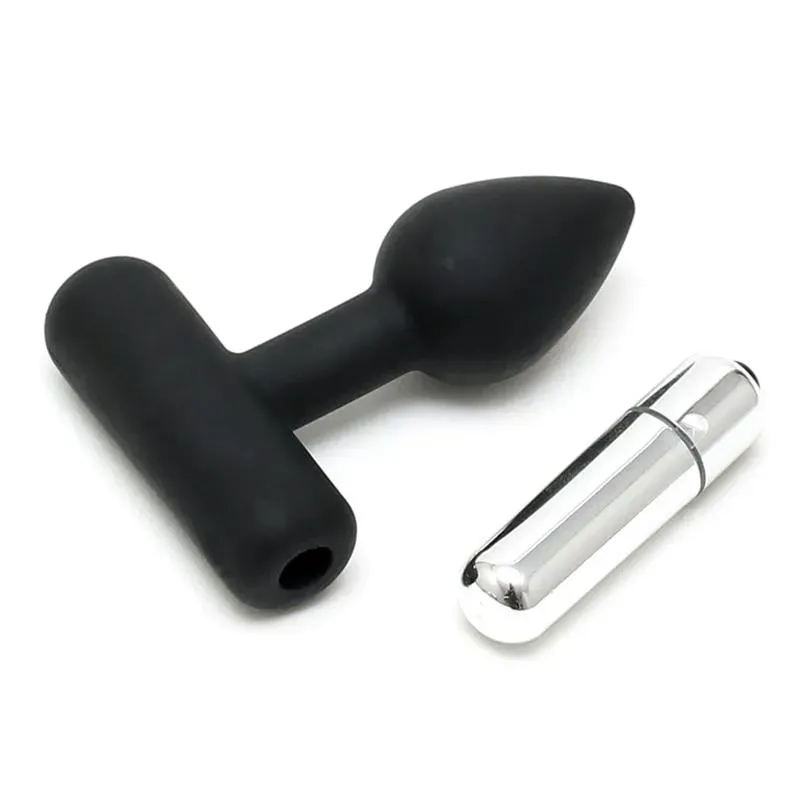 Rimba Latex Play Plug Anal con Bala Vibradora Color Negro – Anal