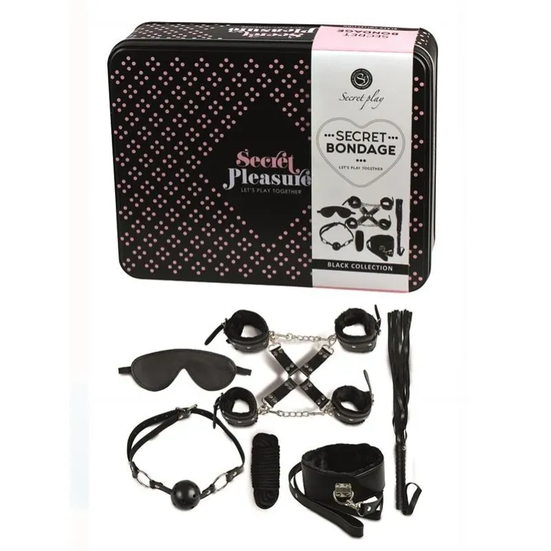 Secret Play Set 8 Piezas Negro – BDSM/Kits BDSM
