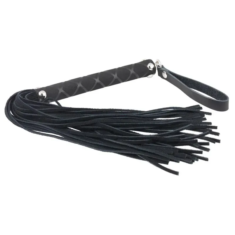 Flogger Cuero Negro 35 cm – Fustas, Floggers y Palas