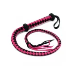 Látigo Árabe de Cuero Rosa 100 cm