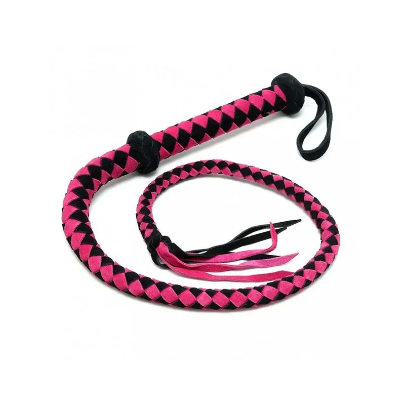 Látigo Árabe de Cuero Rosa 100 cm – Fustas, Floggers y Palas