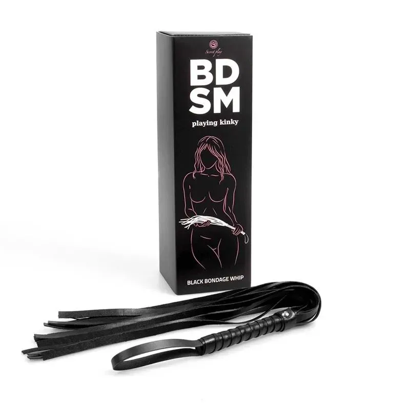 Látigo 44 cm Negro – BDSM/Accesorios