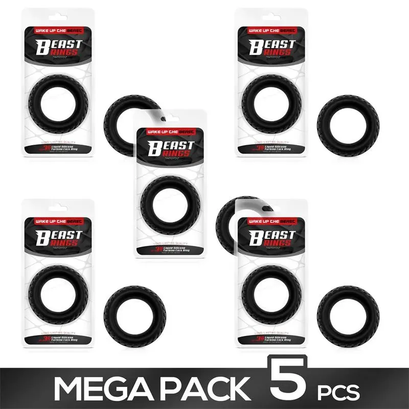 Pack de 5 Anillo para el Pene Silicona Líquida Turbine 30 mm – Packs