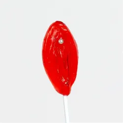 Piruleta de Fresa en Forma de Vagina