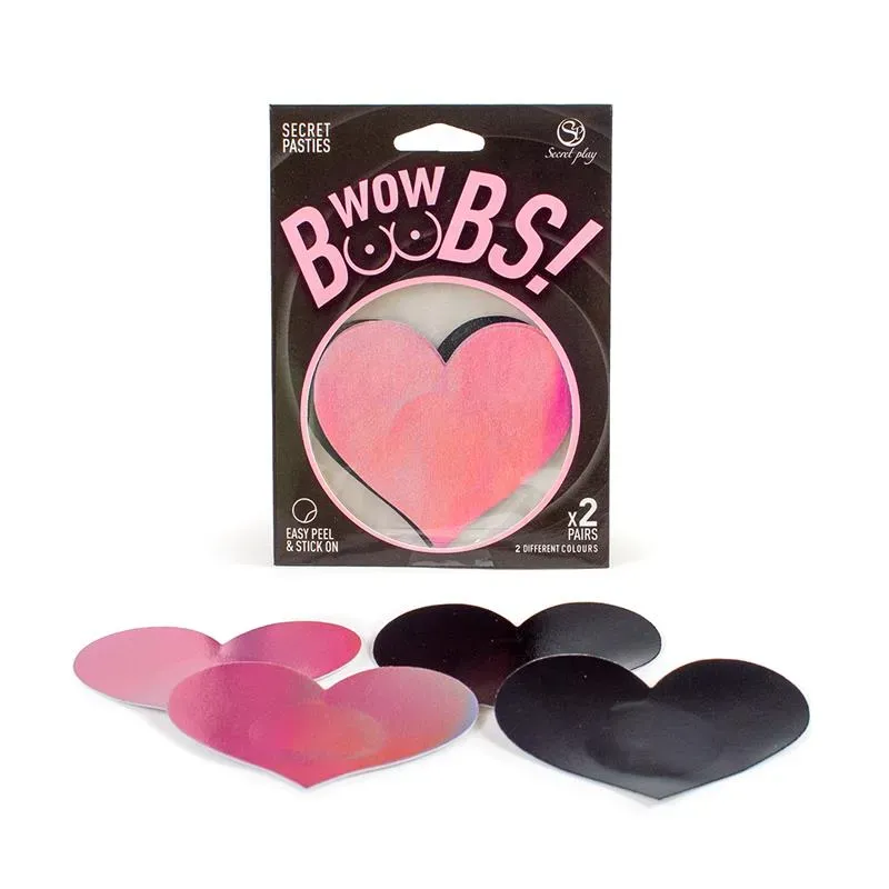 Wow Boobs! Cubre Pezones Corazón Holográficos – Pezoneras