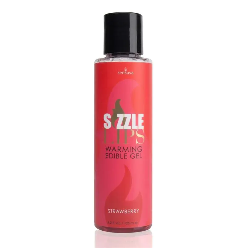 Sizzle Lips Gel Besable Efecto Calor Sabor Fresa 125 ml – Juegos Comestibles