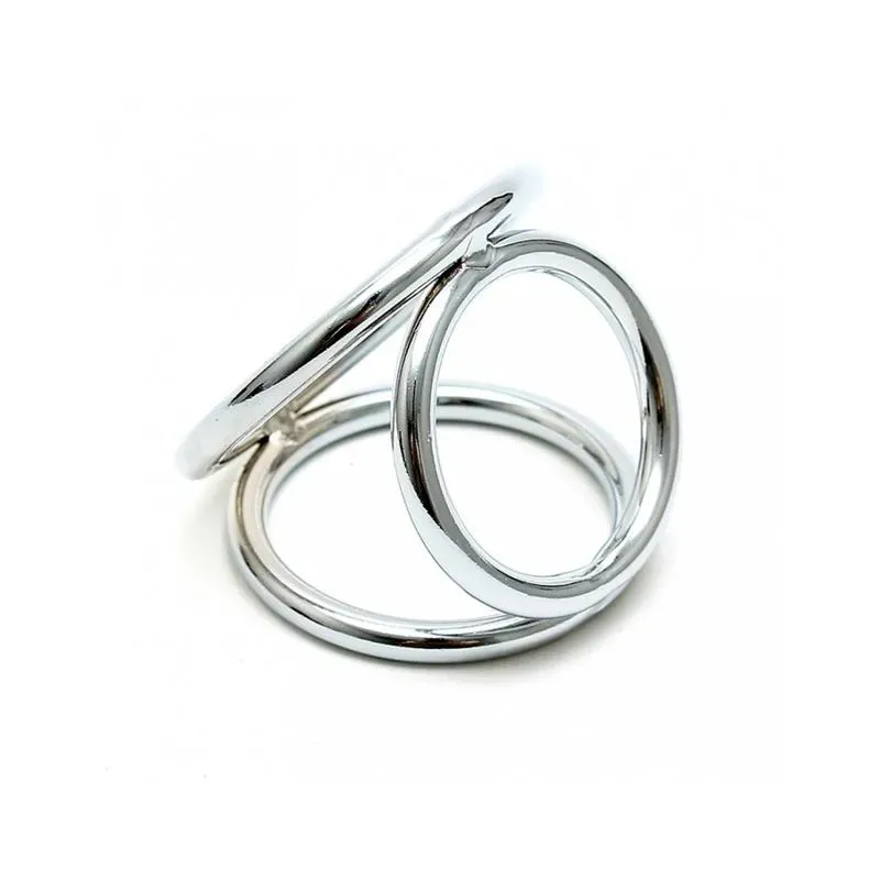 Anillos en Triángulo Metálico para Pene y Testículos – Anillos Pene