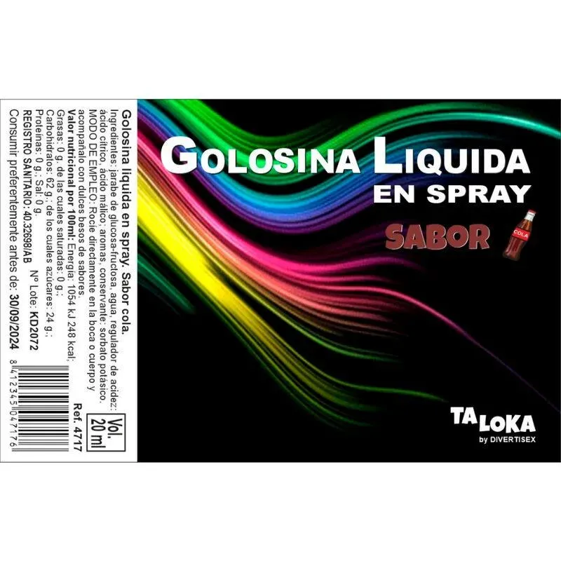 Golosina Líquida en Spray Sabor Cola 20 ml – Juegos Comestibles