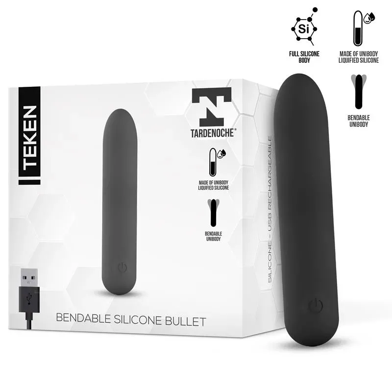 Teken Bala Vibradora Flexible Silicona Líquida Unibody USB Magnético – Balas Vibradoras