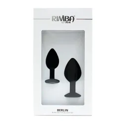 Set de 2 Plugs con Joya Berlin Negro