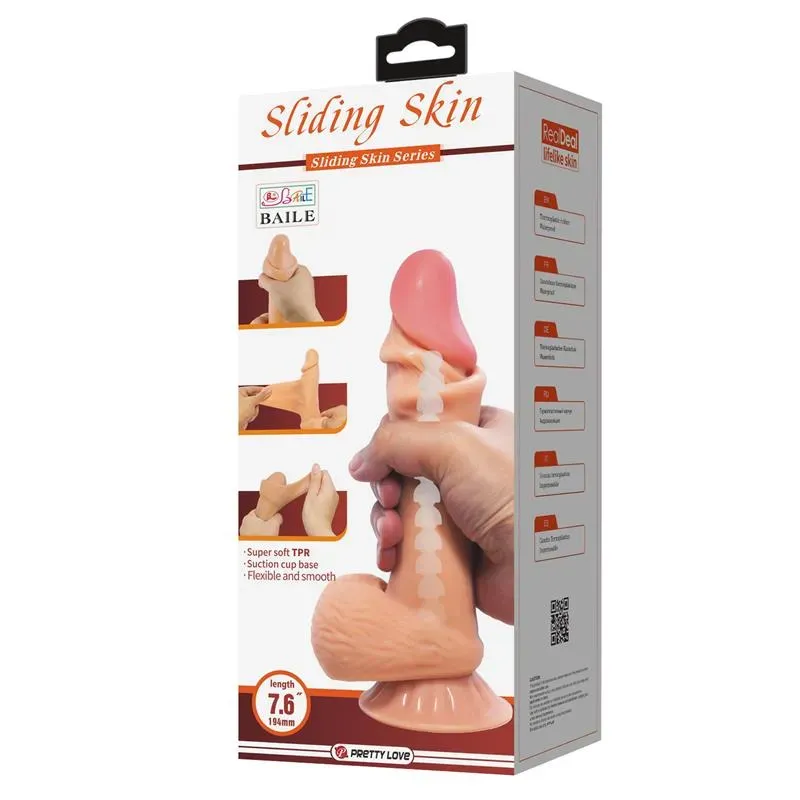 Dildo Realista con Piel Deslizante 19.4 cm – Dildos