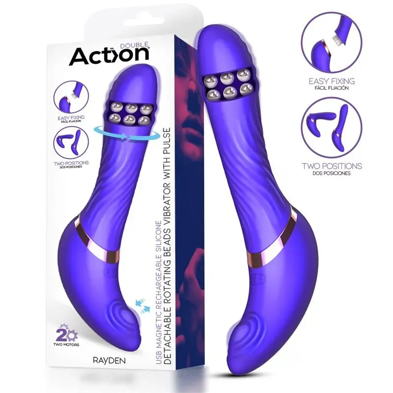 Rayden Vibrador con Pulsación y Bolas Internas Desmontable Dos Posiciones – Estimuladores