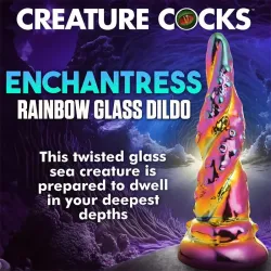 Dildo de Vidrio borosilicato Enchanting Rainbow