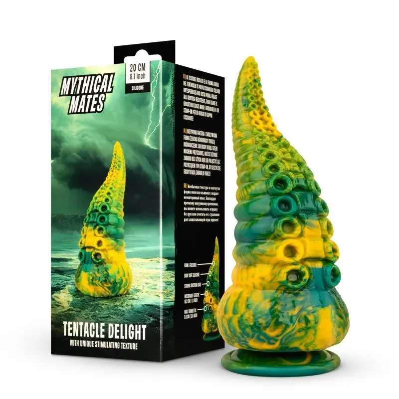 Dildo Tentacle Delight Verde y Amarillo 22.4 cm - 8.8 – Dildos