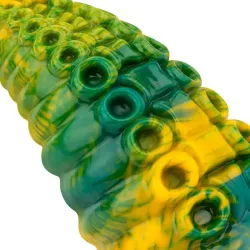 Dildo Tentacle Delight Verde y Amarillo 22.4 cm - 8.8
