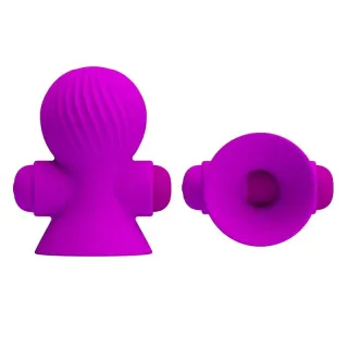 Funda para los Pezones con Vibración Rosa