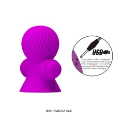 Funda para los Pezones con Vibración Rosa