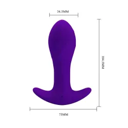 Estimulador Anal con Vibración Púrpura
