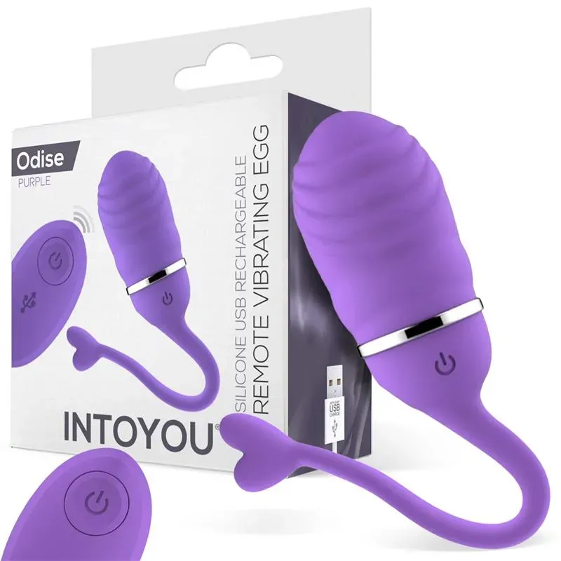Huevo Vibrador Control Remoto Odise USB Silicona Púrpura – Huevos Vibradores