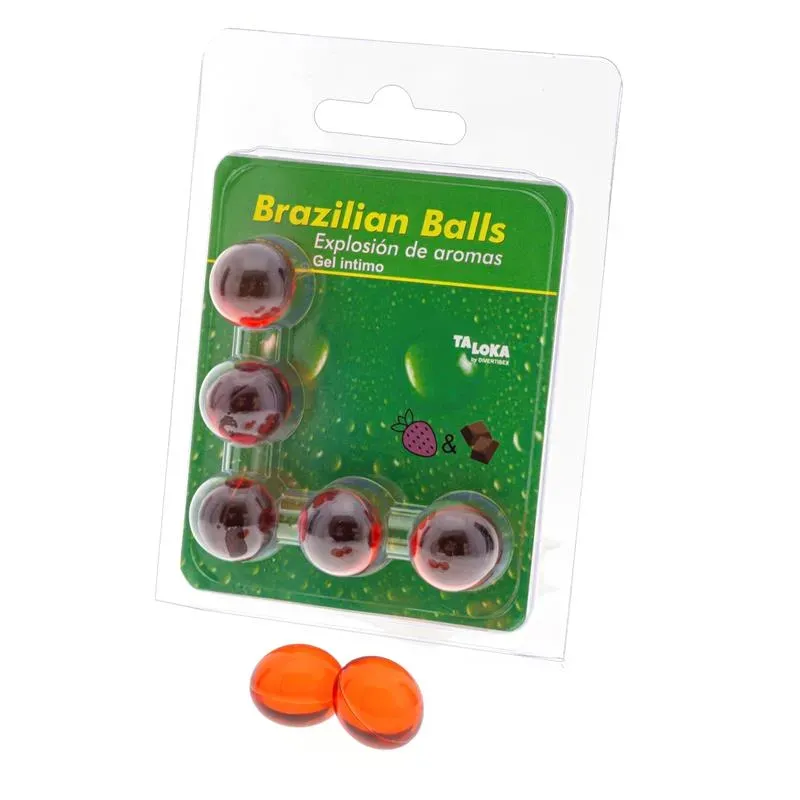 5 Brazilian Balls Explosion Aroma Fresa y Chocolate – Para el Baño