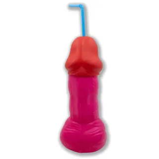 Vaso con Forma de Pene Plastico Fuscia 500 ml