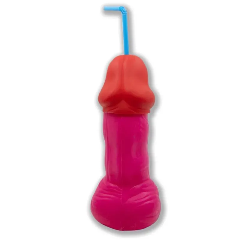Vaso con Forma de Pene Plastico Fuscia 500 ml – Complementos/Artículos Divertidos