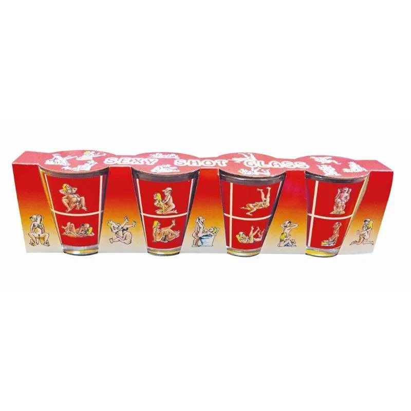 Set de 4 Chupitos de Cristal Kamasutra – Complementos/Artículos Divertidos