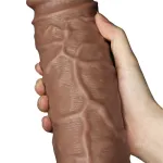 Dildo King 10.5 con Vibración Chubby Marrón
