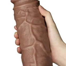 Dildo King 10.5 con Vibración Chubby Marrón