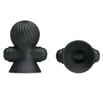 Funda para los Pezones con Vibración Negro