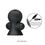Funda para los Pezones con Vibración Negro