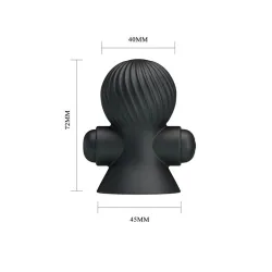 Funda para los Pezones con Vibración Negro