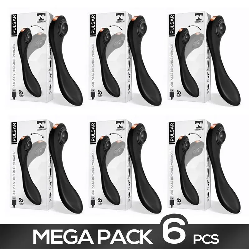 Pack de 6 Pulsar Vibrador con Pulsacion y Esqueleto Articulado Silicona – Packs