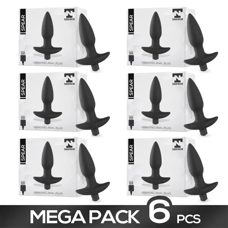 Pack de 6 Spear Plug Anal con Vibración USB Silicona – Anal