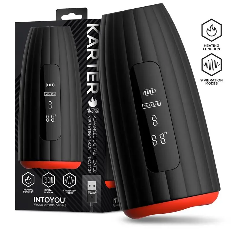 Karter Masturbador Avanzado con Vibración, Calor y Pantalla Digital – Masturbadores Ella
