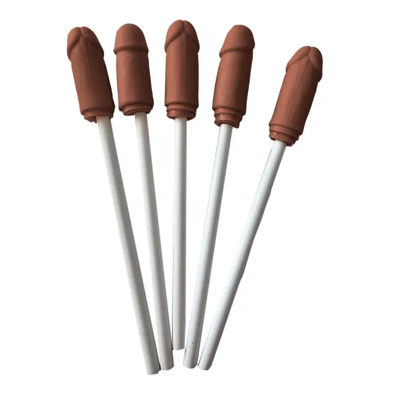 5 Lapiceros con la Punta de Pene Mulato – Complementos/Artículos Divertidos