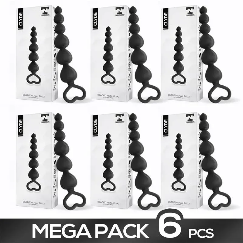 Pack de 6 Clyde Cadena Anal Silicona – Packs