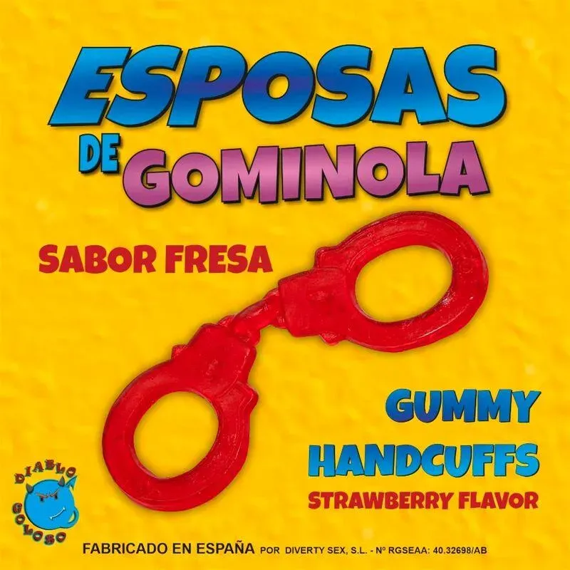 Esposas de Gominola Sabor Fresa Roja – Complementos/Artículos Divertidos