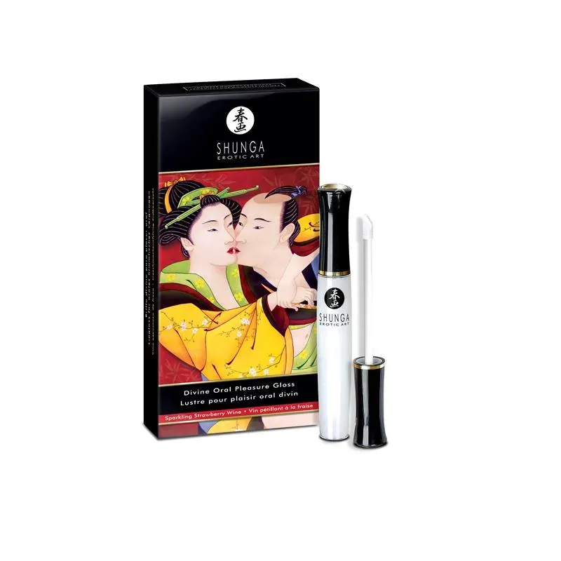 Shunga Gloss para Placer Oral Vino de Fresa – Sabores