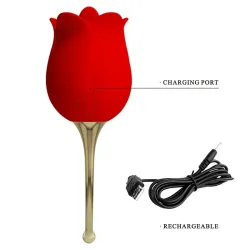 Rose Lover Estimulador con Vibración y Licking