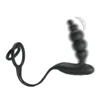Plug Anal con Anillo para el Pene con Vibración