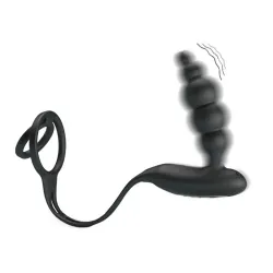 Plug Anal con Anillo para el Pene con Vibración