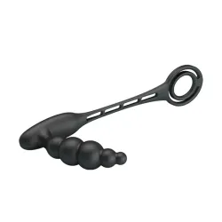 Plug Anal con Anillo para el Pene con Vibración