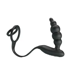 Plug Anal con Anillo para el Pene con Vibración