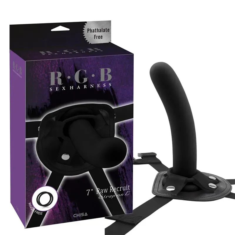 Arnés con Dildo Raw Recruit Talla L Negro – Arneses