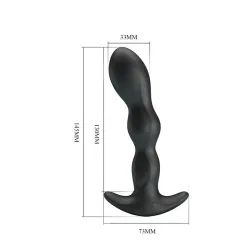 Yale Plug Anal con Vibración Negro