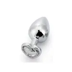 Plug Anal con Joya de Corazón Blanco Talla S