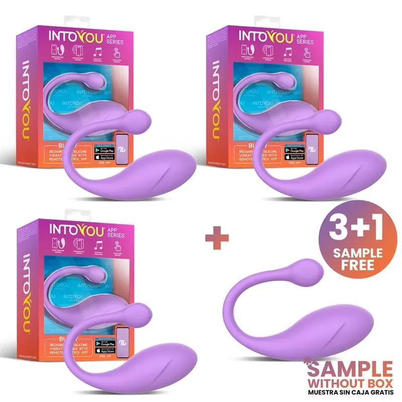 Pack 3 + Muestra Bulby Huevo Vibrador con APP Lavanda – Packs